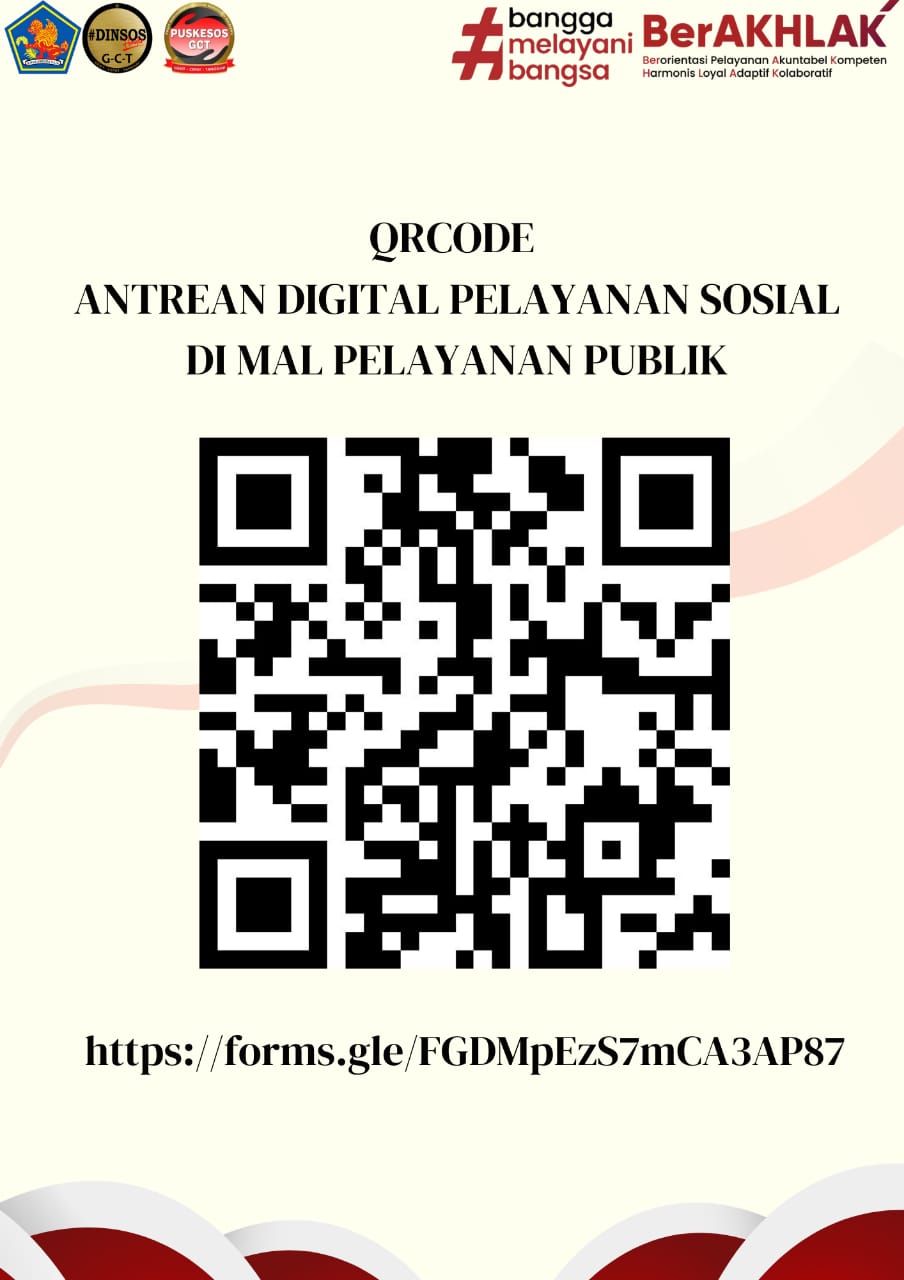 QR Code Pelayanan Sosial di Mal Pelayanan Publik